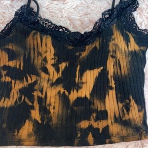 pacsun bleach died laced crop top